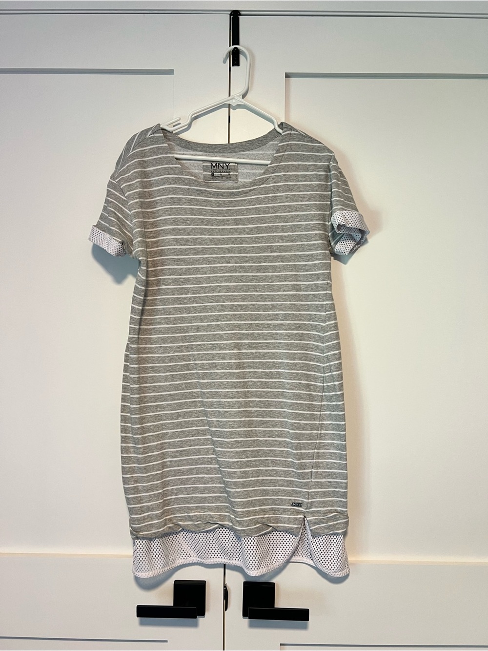 Marc New York Grey & White Striped Tee